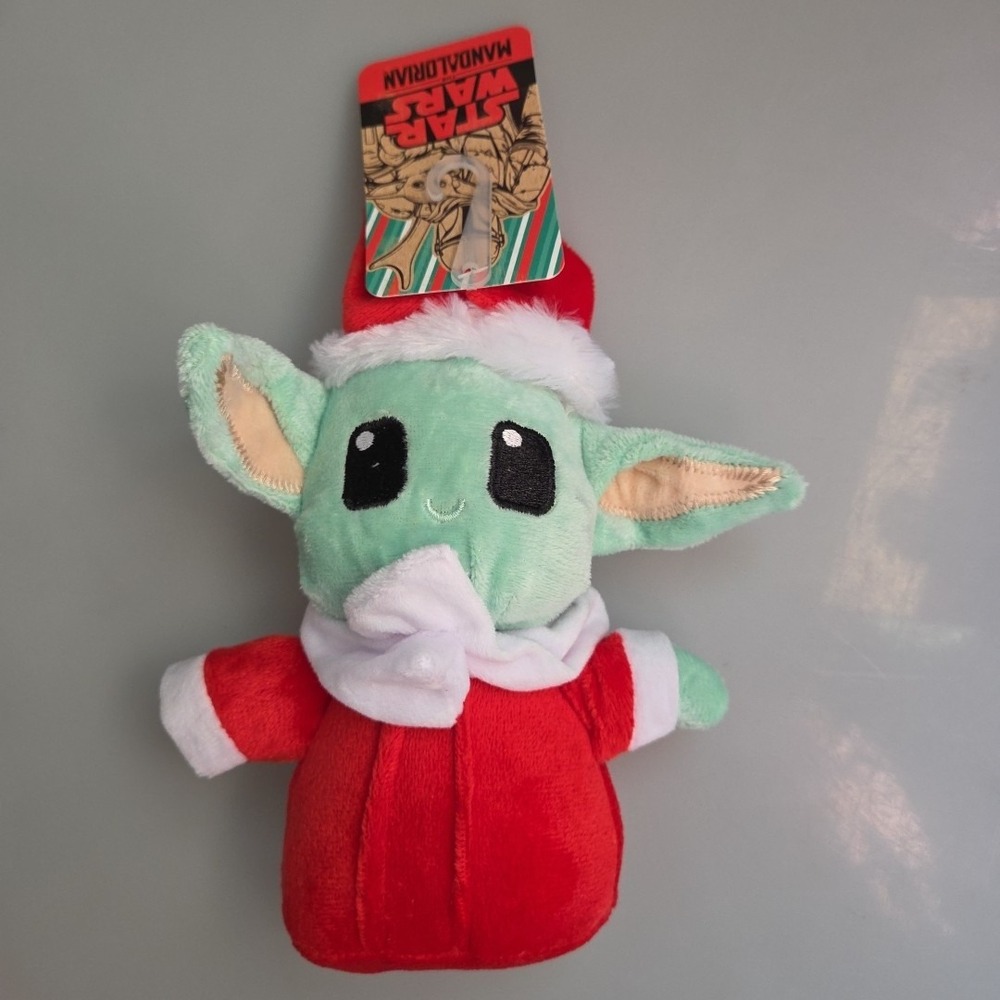 Star Wars: Holiday 6" Grogu Santa Squeaker Pet Toy